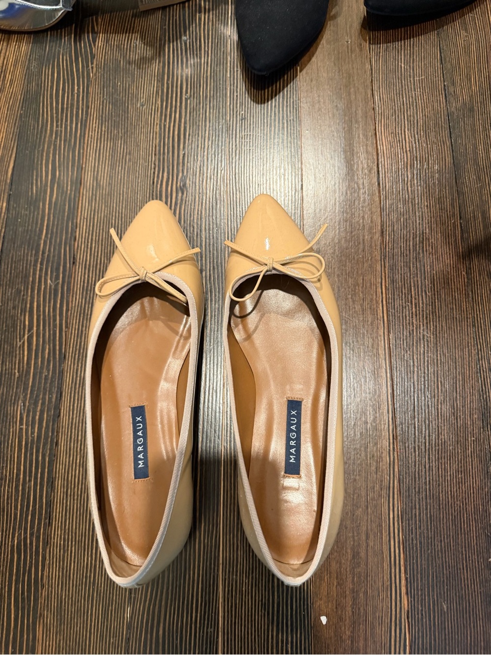 Margaux Beige Pointed-Toe Leather Pumps